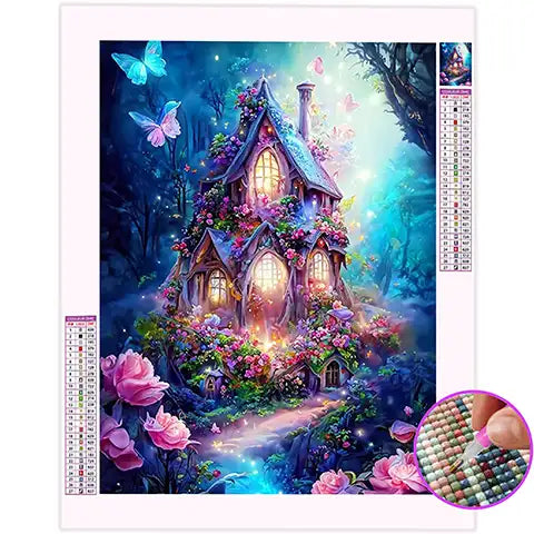 Broderie Diamant Maison Fantastique