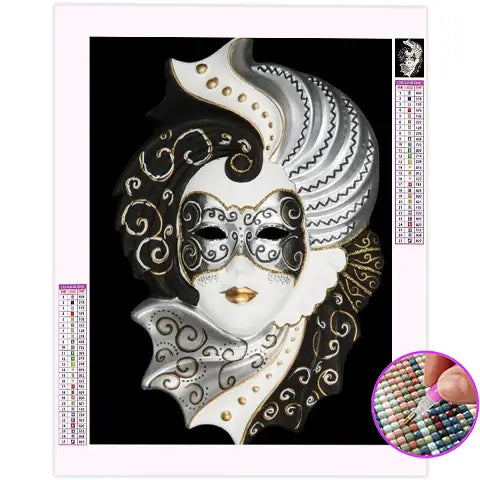 Broderie Diamant Masque de Venise