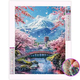 Broderie Diamant Mont Fuji