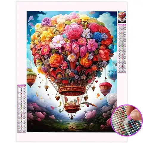 Broderie Diamant Montgolfière