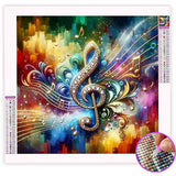 Broderie Diamant Note de Musique