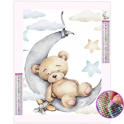 Broderie Diamant Ourson