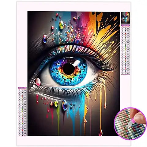 Broderie Diamant Œil de Femme