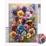 Broderie Diamant Pensée