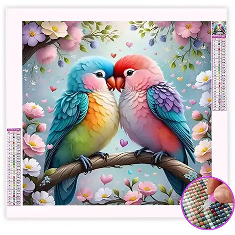 Broderie Diamant Perruche