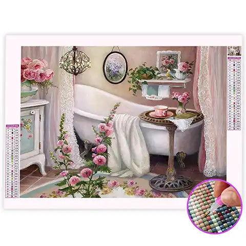 Broderie Diamant Salle de Bain