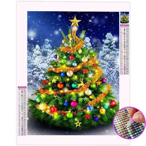 Broderie Diamant Sapin de Noël