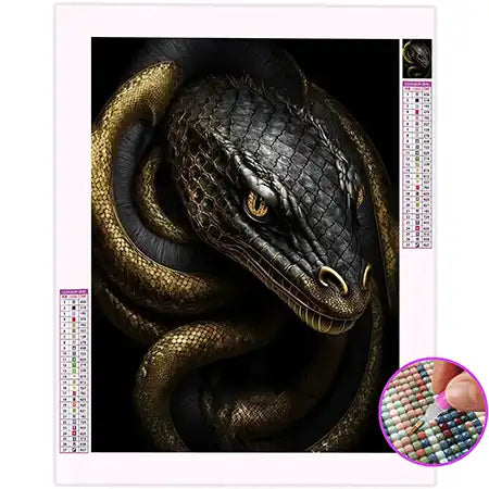 Broderie Diamant Serpent