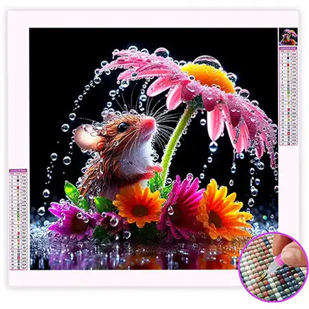 Broderie Diamant Souris