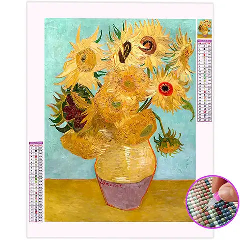 Broderie Diamant Van Gogh Tournesol
