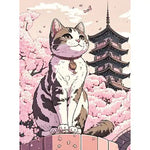 Broderie Diamant Chat Japonais