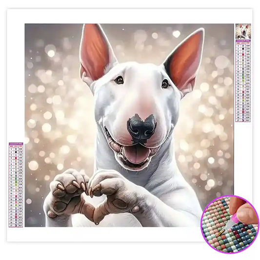 Broderie Diamant Bull Terrier