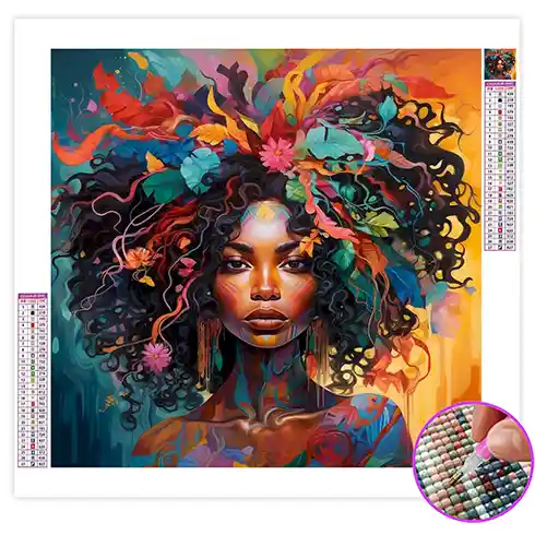 Broderie Diamant Femme Multicolore