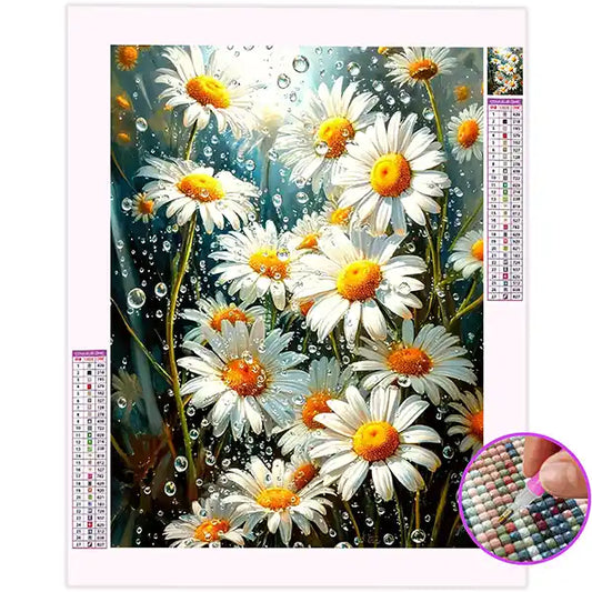 Broderie Diamant Marguerite