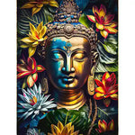 Broderie Diamant Tête de Bouddha