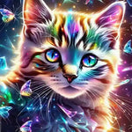 Broderie Diamant Tête de Chat