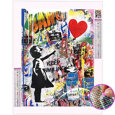 Broderie Diamant Banksy