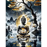 Broderie Diamant Bouddha Lotus