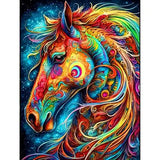 Broderie Diamant Cheval Coloré