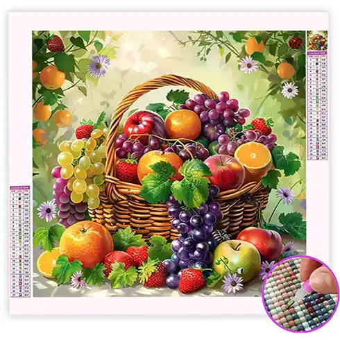 Broderie Diamant Fruits