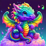 Broderie Diamant Dragon Multicolore