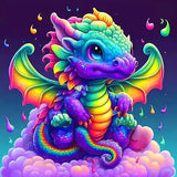 Broderie Diamant Dragon Multicolore