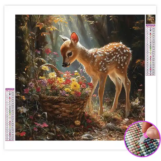 Broderie Diamant Faon