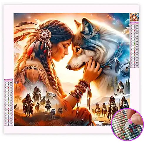 Broderie Diamant Femme Indienne