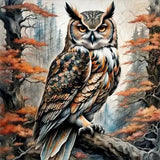 Broderie Diamant Hibou