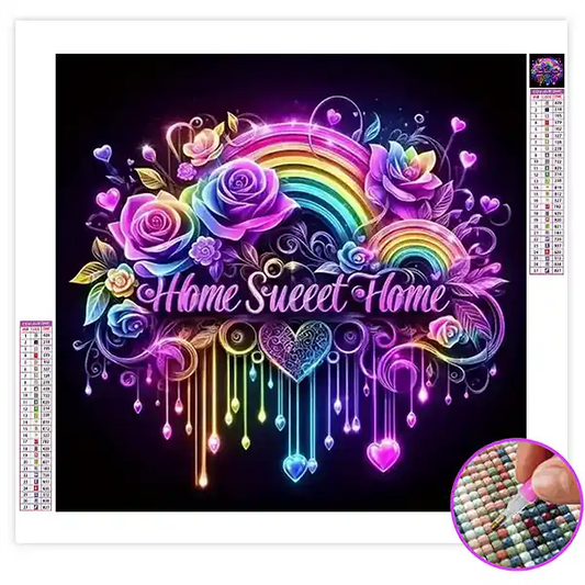 Broderie Diamant Home Sweet Home