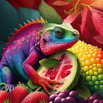 Broderie Diamant Lézard