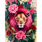 Broderie Diamant Lion Rose