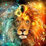 Broderie Diamant Lion Zodiaque