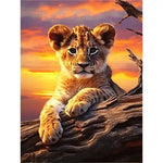 Broderie Diamant Lionceau
