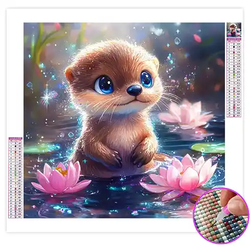 Broderie Diamant Loutre