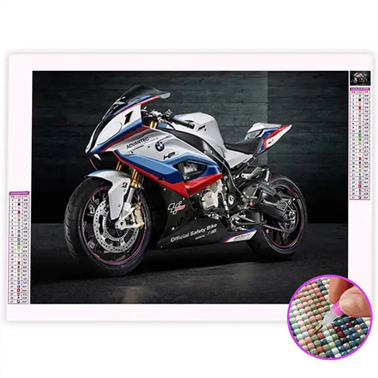 Broderie Diamant Moto BMW