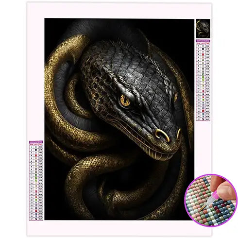 Broderie Diamant Serpent