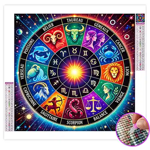 Broderie Diamant Signe Astrologique