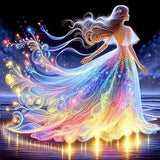 Broderie Diamant Femme Grande Robe