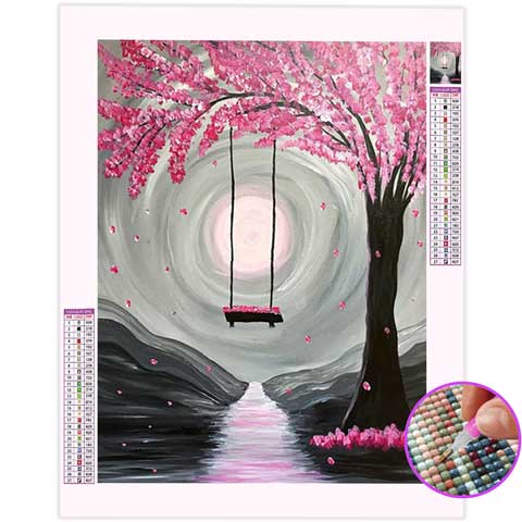 Broderie Diamant Arbre Balançoire | My Diamond Painting