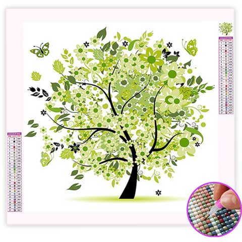 Broderie Diamant Arbre Vert | My Diamond Painting