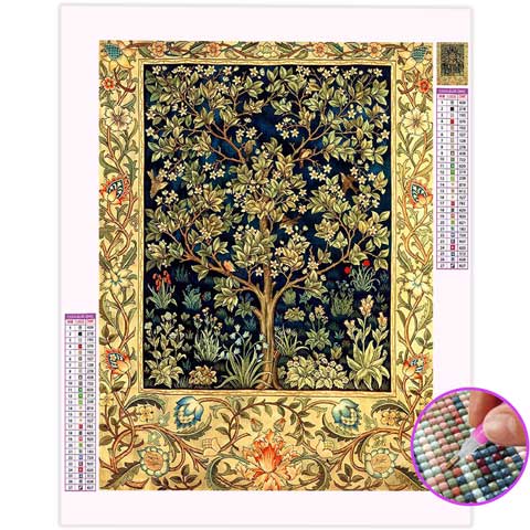 Broderie Diamant Arbre de Vie William Morris | My Diamond Painting