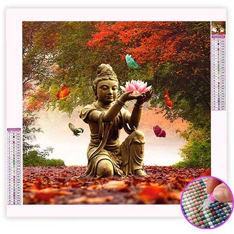 Broderie Diamant Bouddha à Genoux | My Diamond Painting
