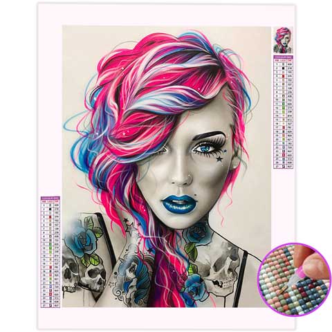 Broderie Diamant Femme Tatouée | My Diamond Painting