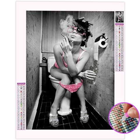 Broderie Diamant Femme Toilette | My Diamond Painting