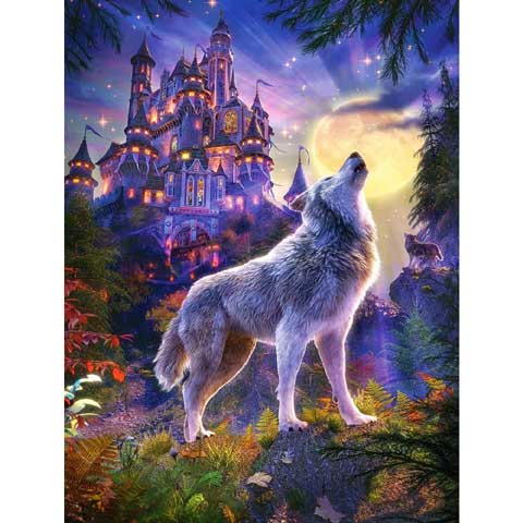 Diamond Painting Loup Château | My Diamond Painting
